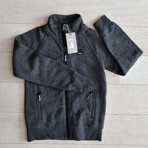 Bench Boys Fleece Jacket - Dark Grey Size M New